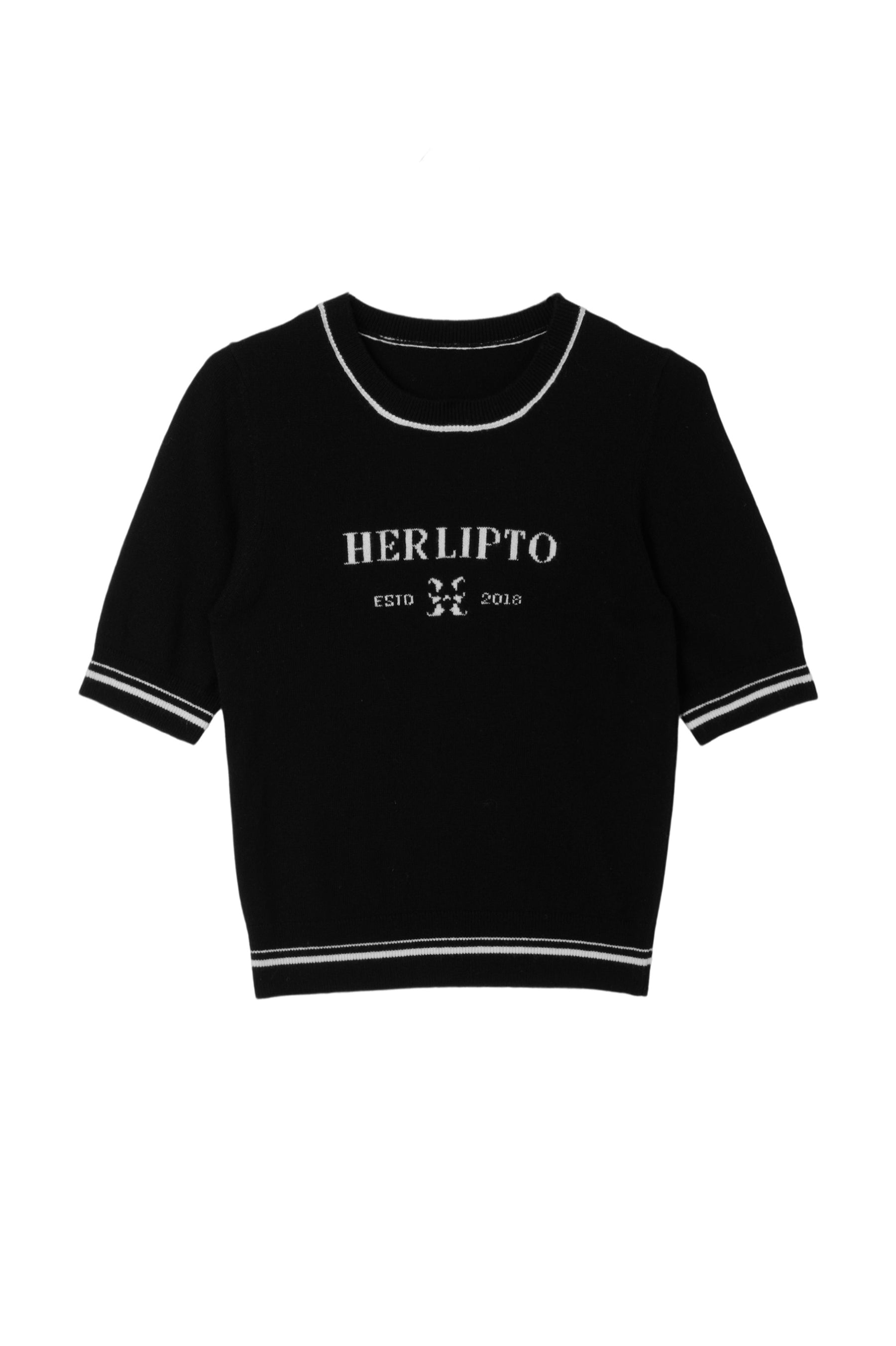 Logo Jacquard Knit Top