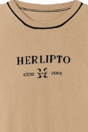 Logo Jacquard Knit Top
