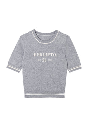 Logo Jacquard Knit Top