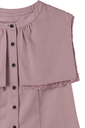 【9月中旬発送】Layered Lace Collar Blouse