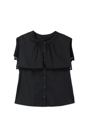 【9月中旬発送】Layered Lace Collar Blouse
