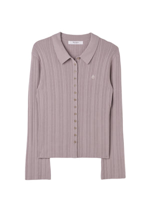 【9月中旬発送】Trois Rib Knit Polo Top