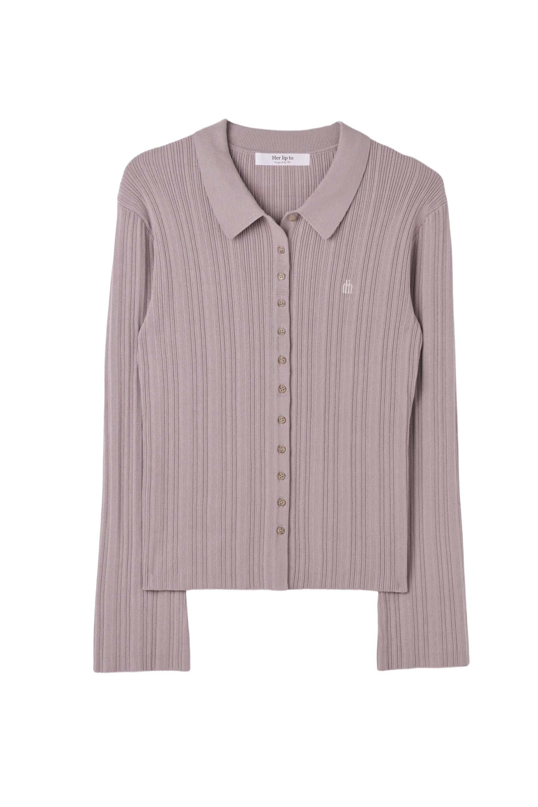 [New color] Trois Rib Knit Polo Top