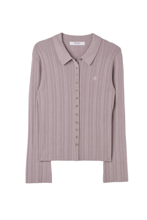 [New color] Trois Rib Knit Polo Top