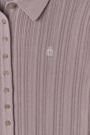【9月中旬発送】Trois Rib Knit Polo Top