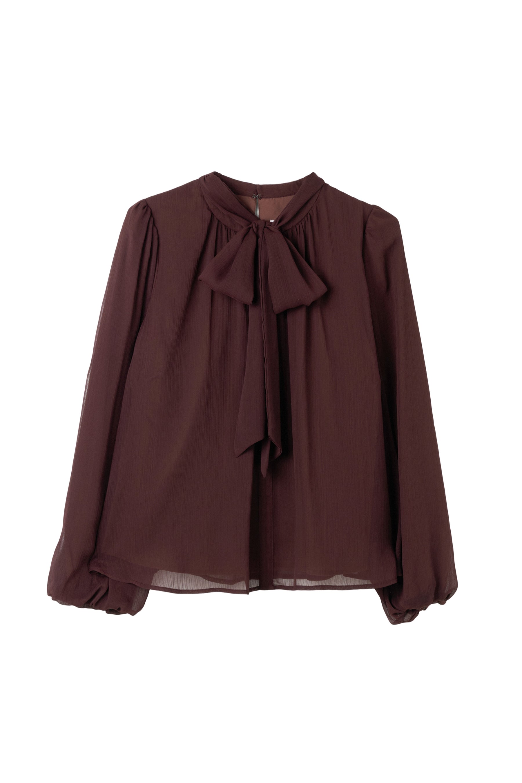 【新色】Two-Way Bow-Tie Chiffon Blouse