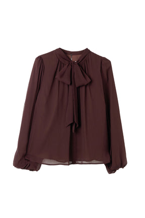 【新色】Two-Way Bow-Tie Chiffon Blouse