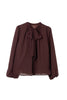 【新色】Two-Way Bow-Tie Chiffon Blouse