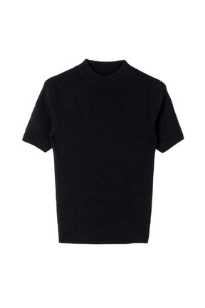 Wool-Blend Ribbed Knit Top