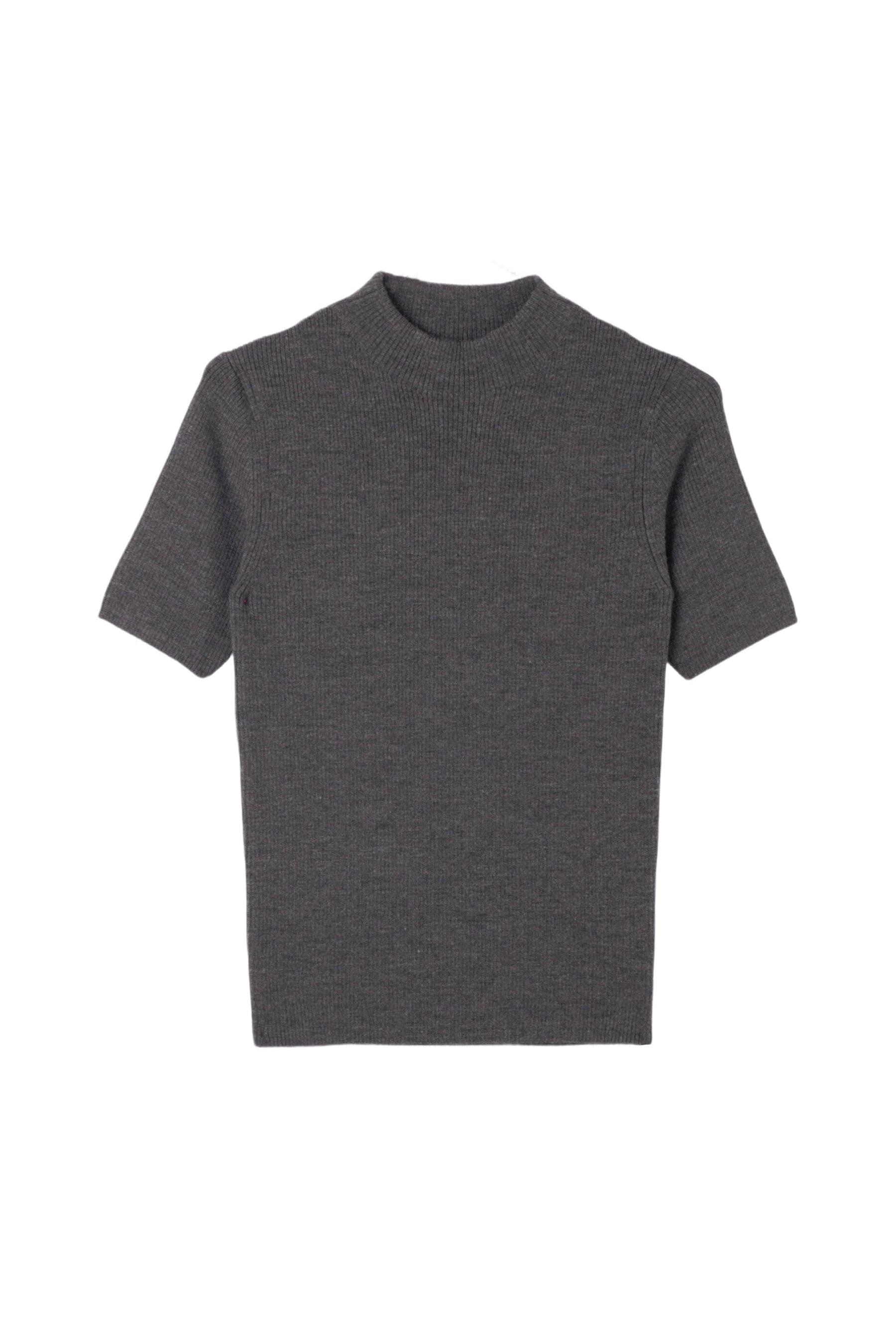 Wool-Blend Ribbed Knit Top