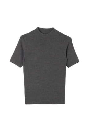 Wool-Blend Ribbed Knit Top