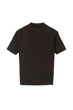 Wool-Blend Ribbed Knit Top