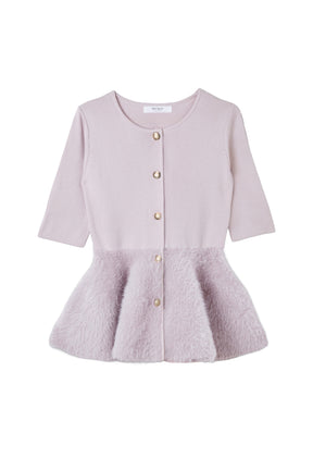 Peplum Fur Knit Top