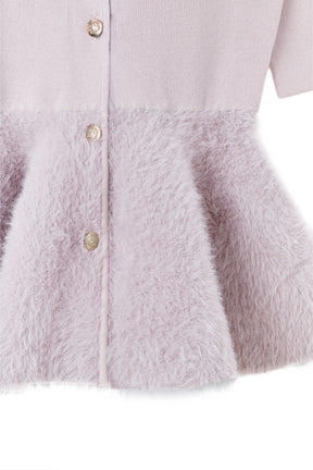 Peplum Fur Knit Top