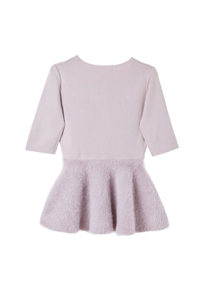 Peplum Fur Knit Top