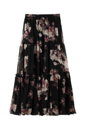 Isaline Floral Tiered Skirt
