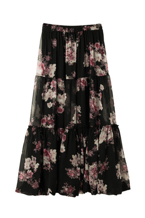 Isaline Floral Tiered Skirt