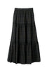 Checked Tiered Long Skirt