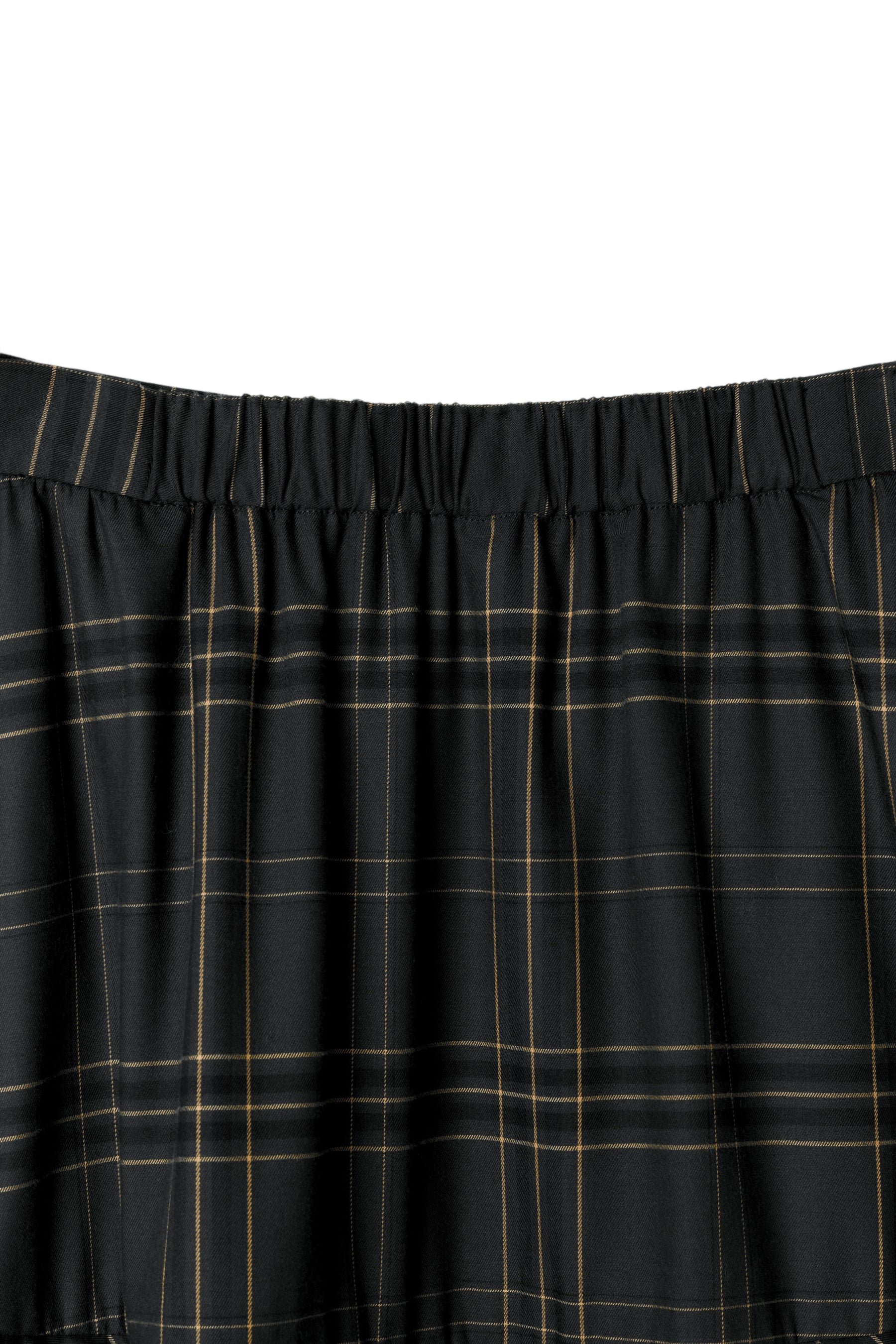 Checked Tiered Long Skirt