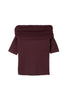 Gathered Rib Knit Top