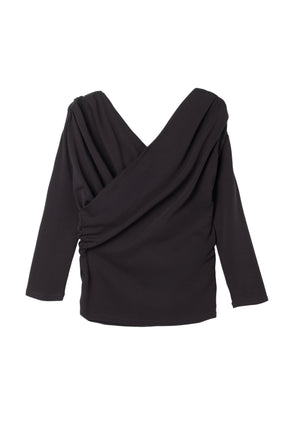 【新色】Asymmetric Cotton-blend Jersey Top
