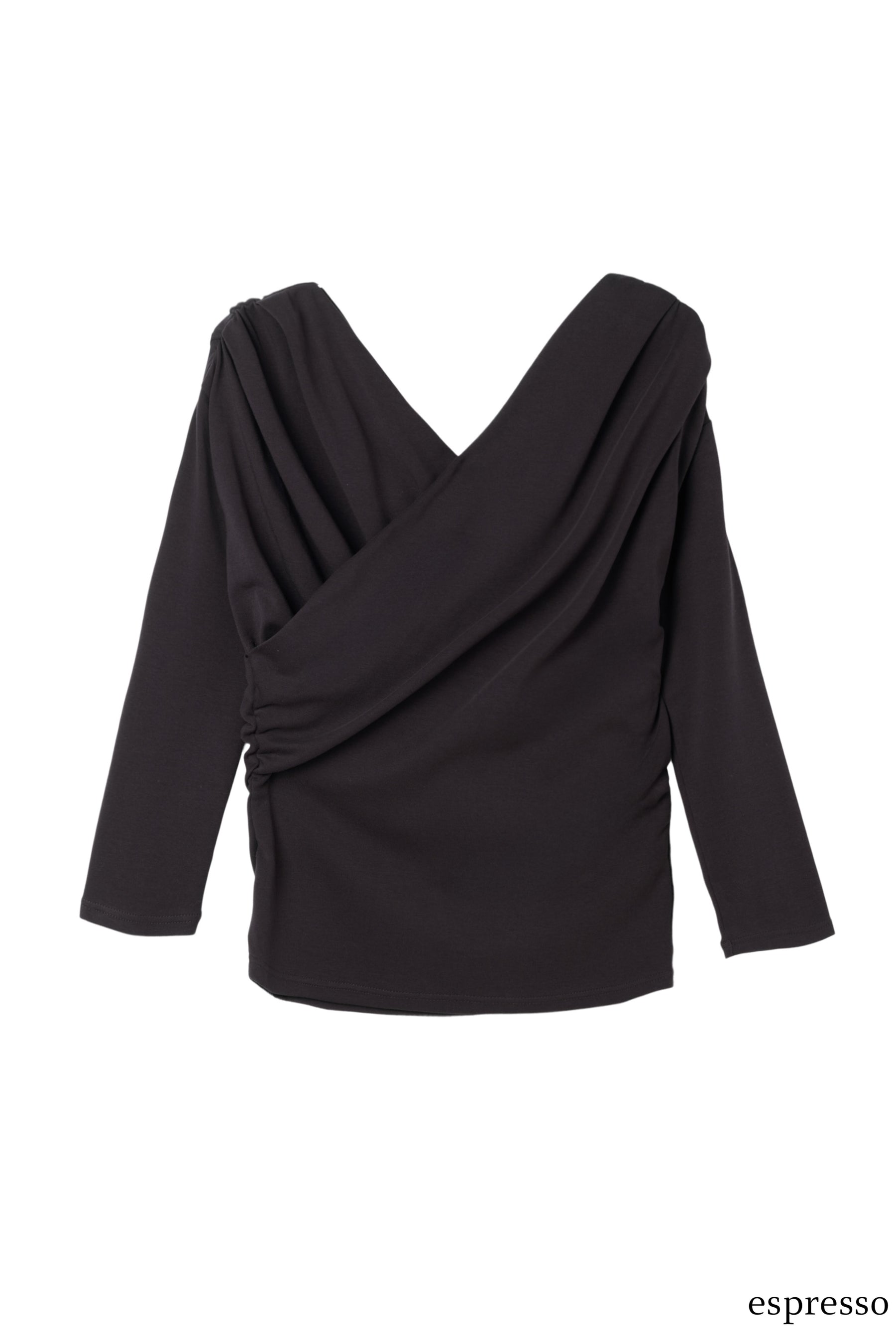 【1月下旬發送】【新色】Asymmetric Cotton-blend Jersey Top