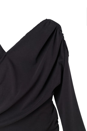 【新色】Asymmetric Cotton-blend Jersey Top