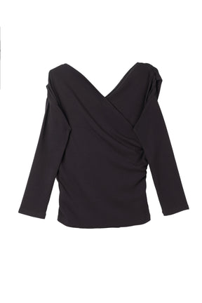 【新色】Asymmetric Cotton-blend Jersey Top