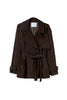 Faux Suede Belted Jacket