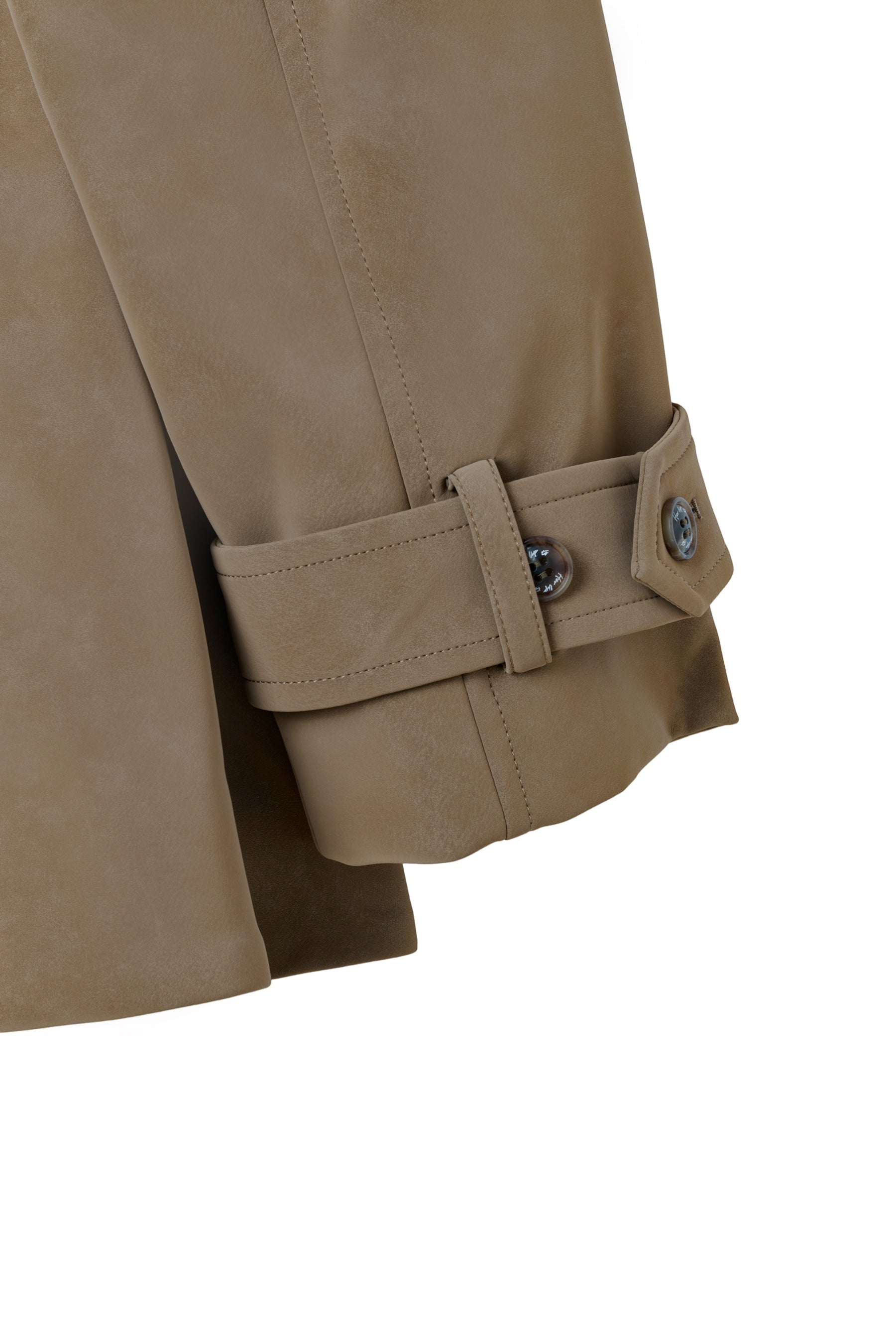 Faux Suede Belted Jacket