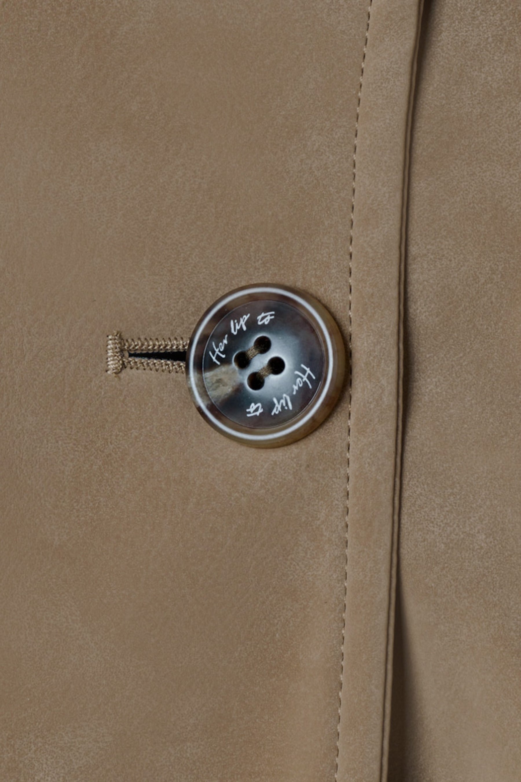 Faux Suede Belted Jacket