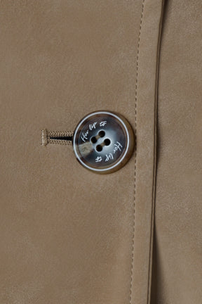 Faux Suede Belted Jacket