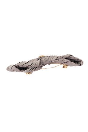 Trois Logo Coin Pleated Barrette
