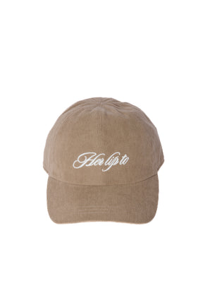 Logo Embroidered Corduroy Cap