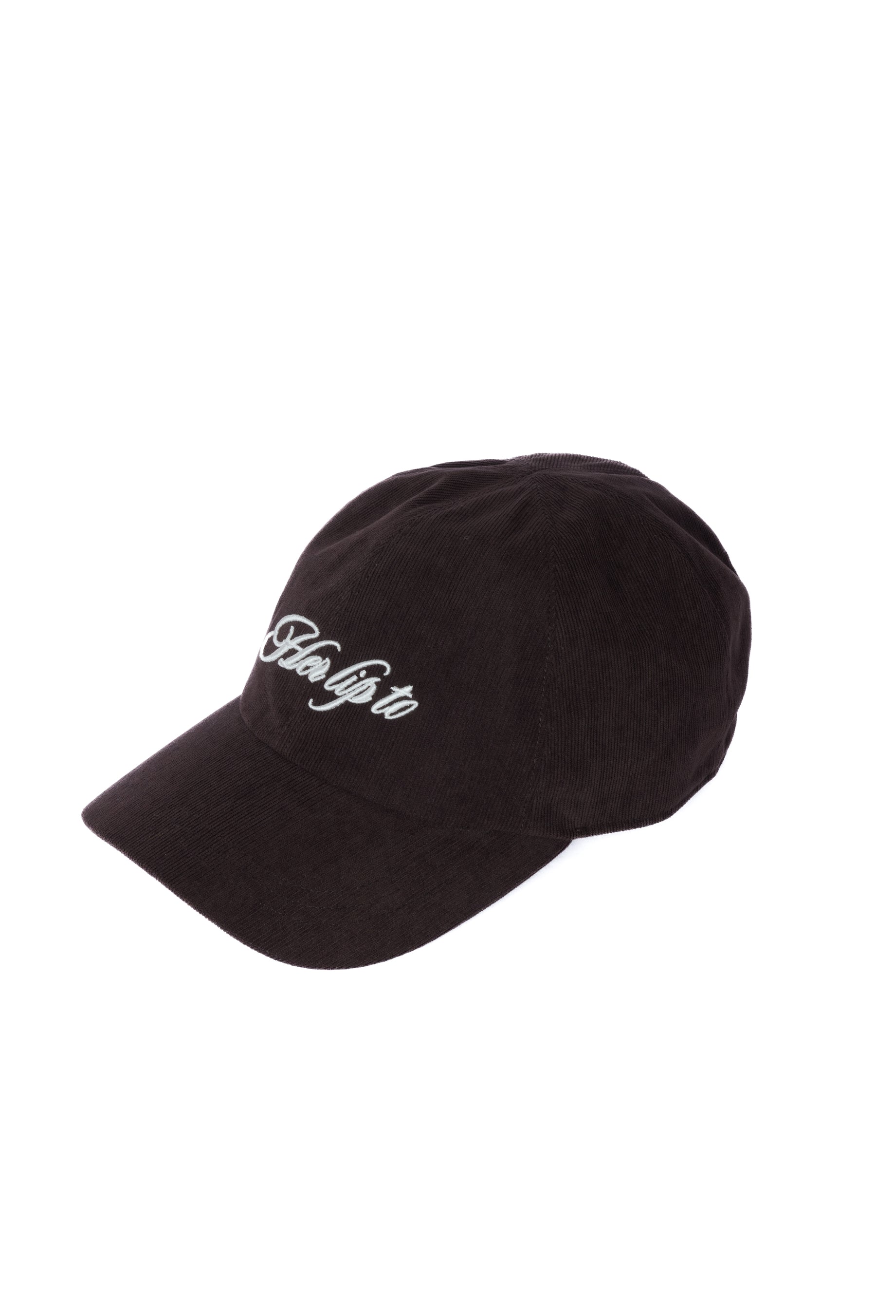 Logo Embroidered Corduroy Cap