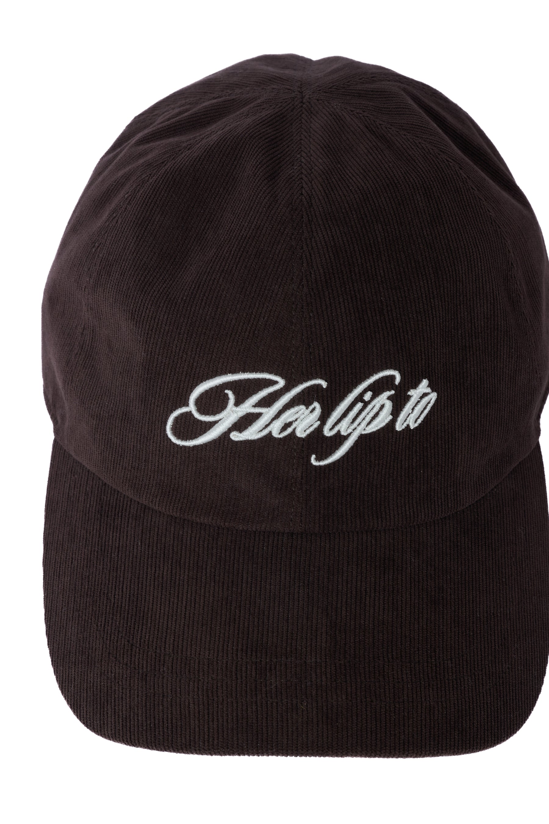 Logo Embroidered Corduroy Cap