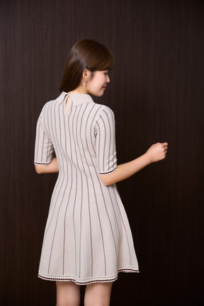 Striped Jacquard Knit Dress