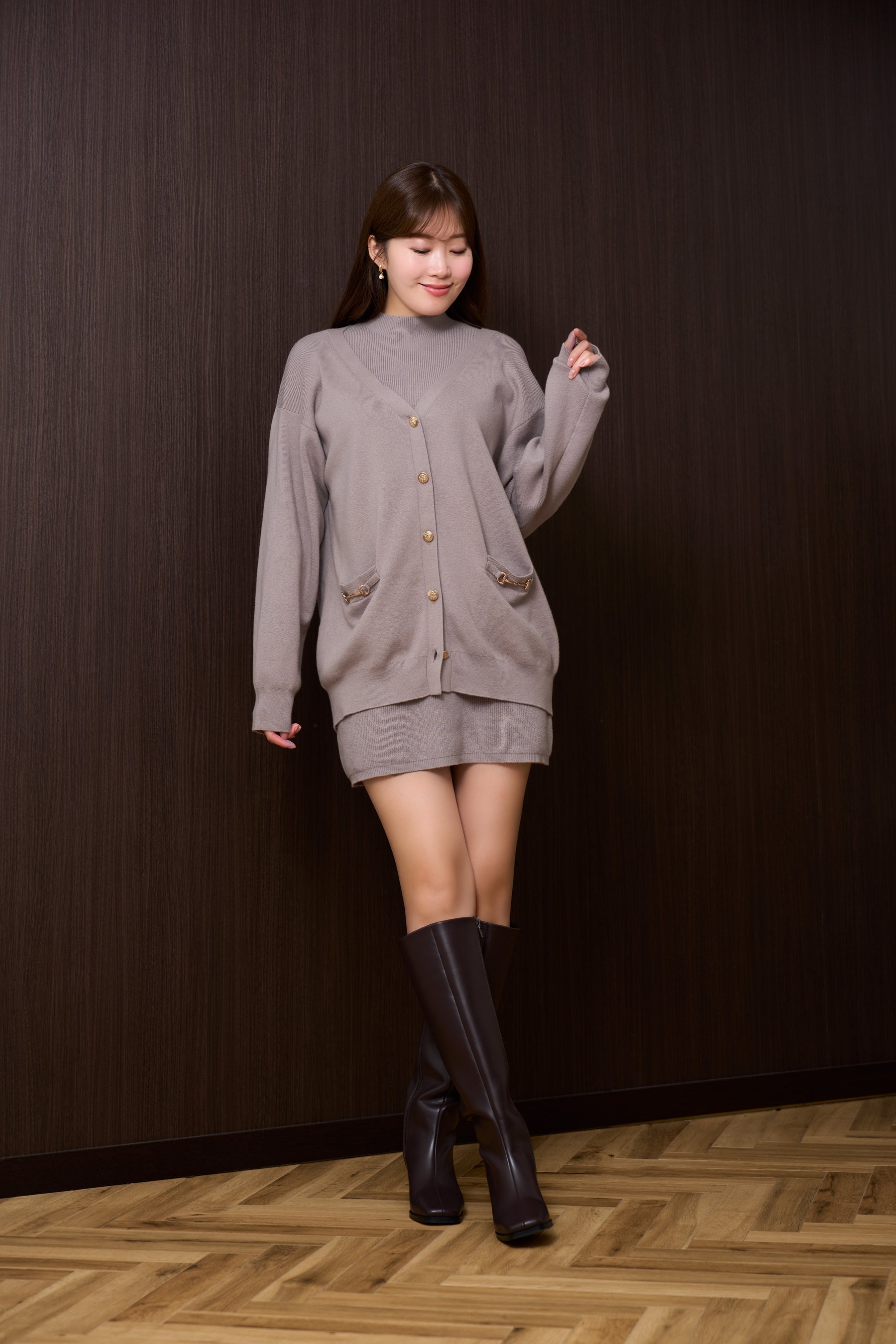 【新色】Clemence Knit Dress Set