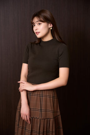 Wool-Blend Ribbed Knit Top