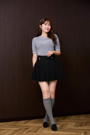 Logo Jacquard Knit Top