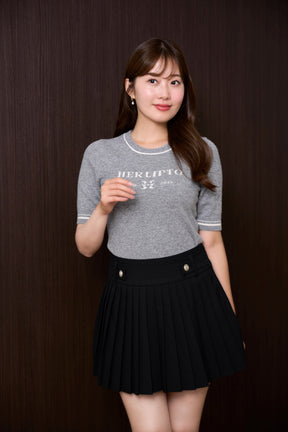 Logo Jacquard Knit Top