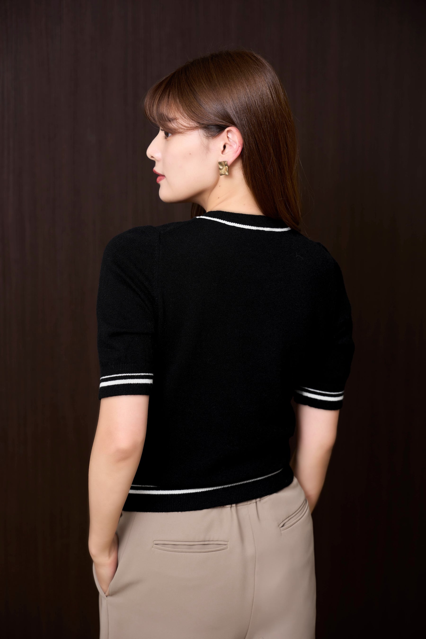 Logo Jacquard Knit Top