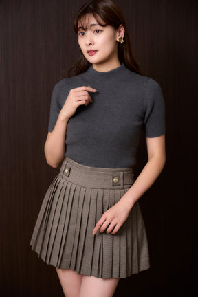 Wool-Blend Ribbed Knit Top