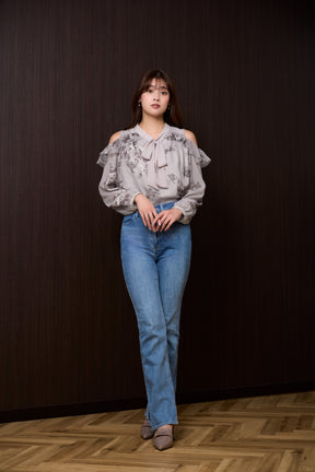 Isaline Bow-Tie Floral Blouse