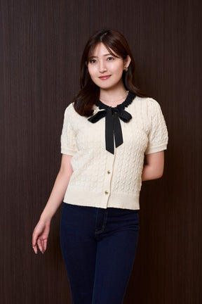 Lucine Ribbon Cardigan