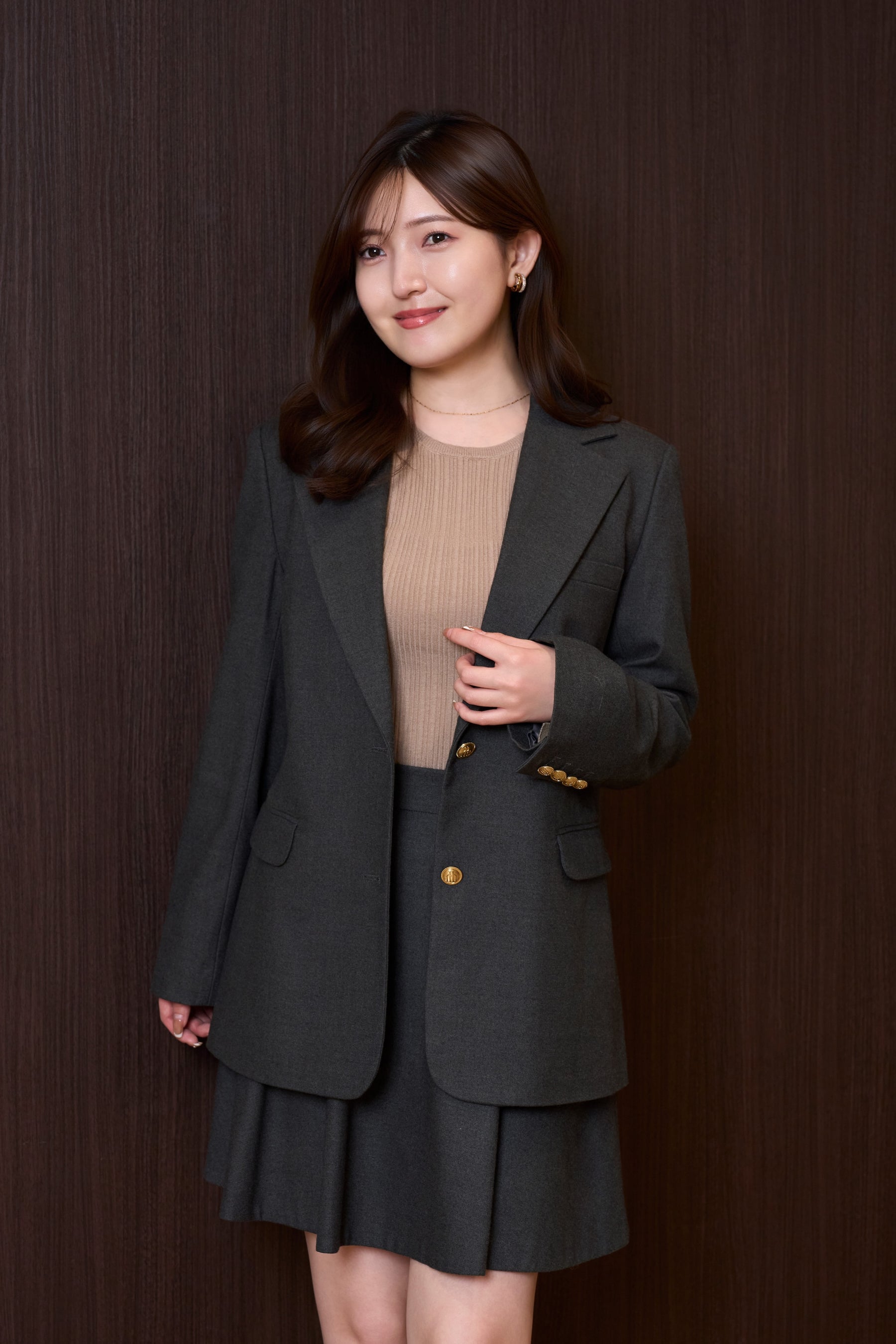 Simone Flared Wool-Blend Mini Skirt
