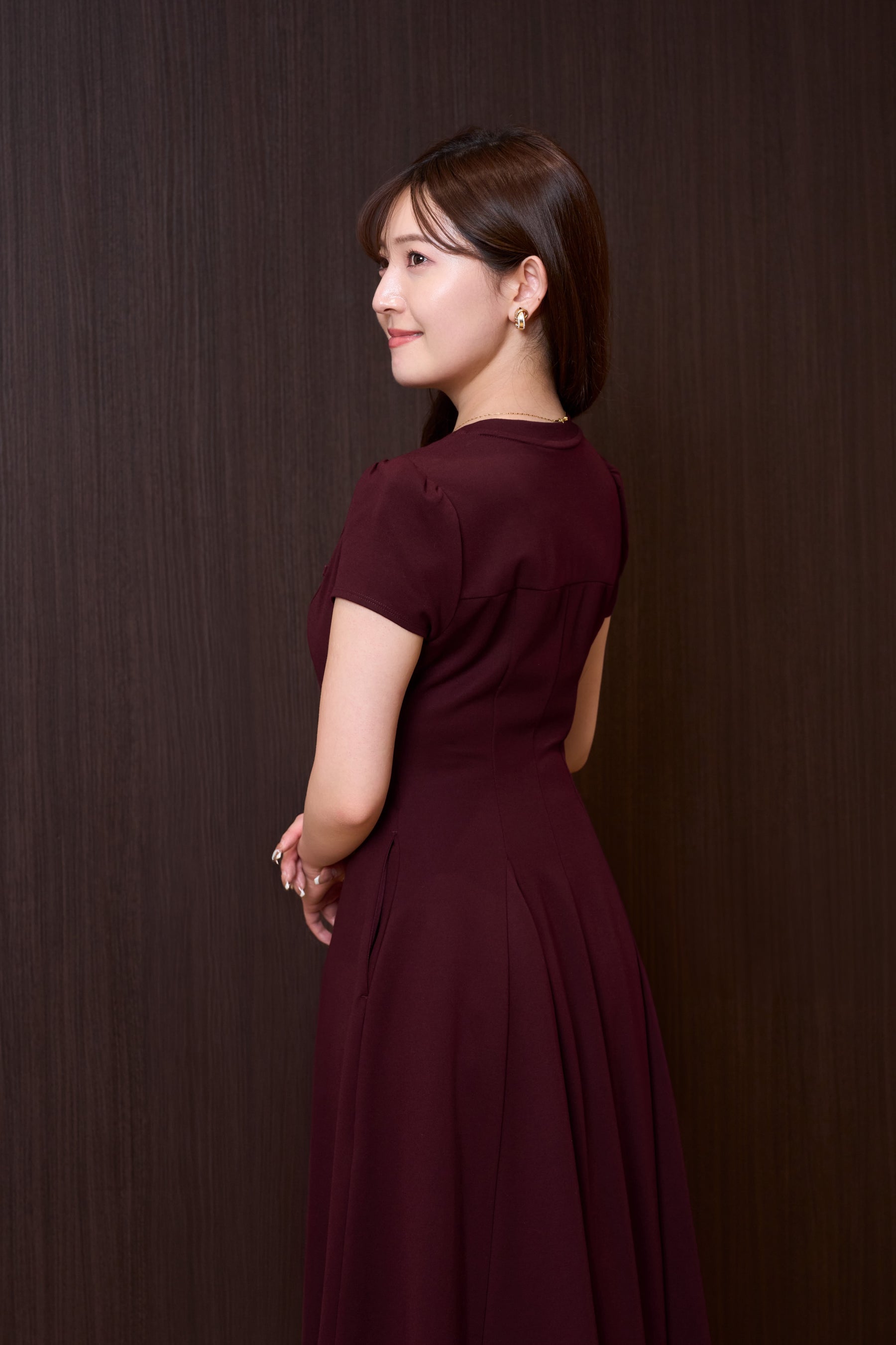 ［Essentia］Front Zip Long Dress