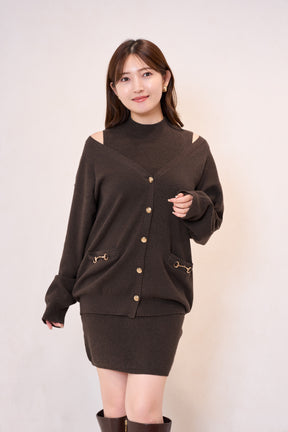[New Color] Clemence Knit Dress Set