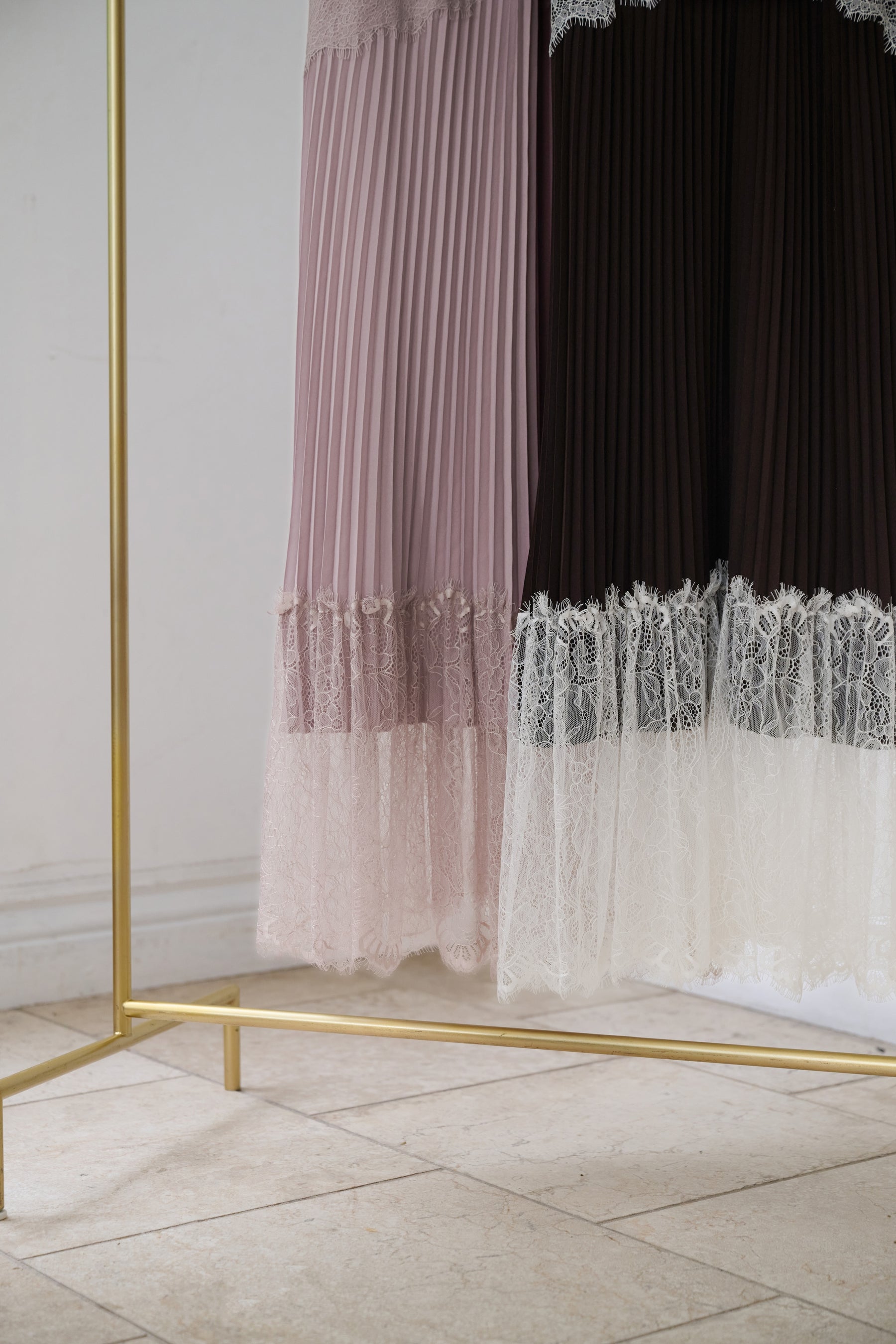 Giulia Lace Pleated Dress