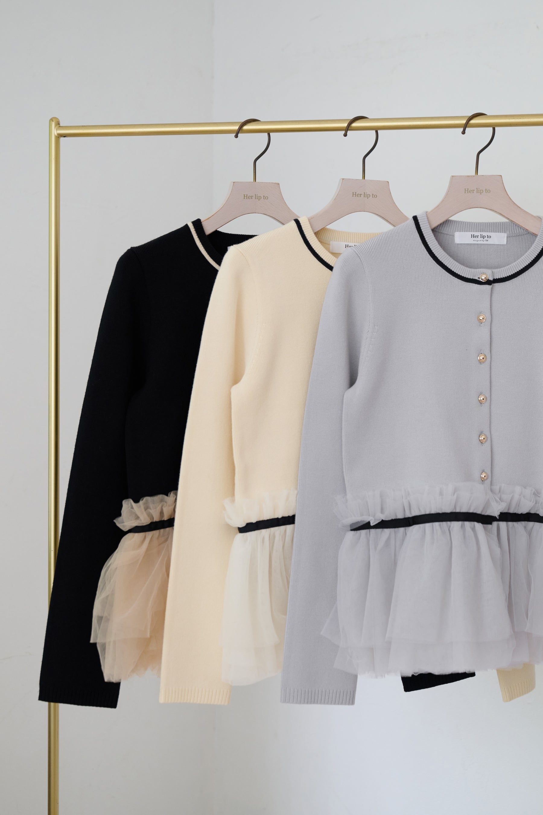 Daria Tulle Frill Knit Cardigan